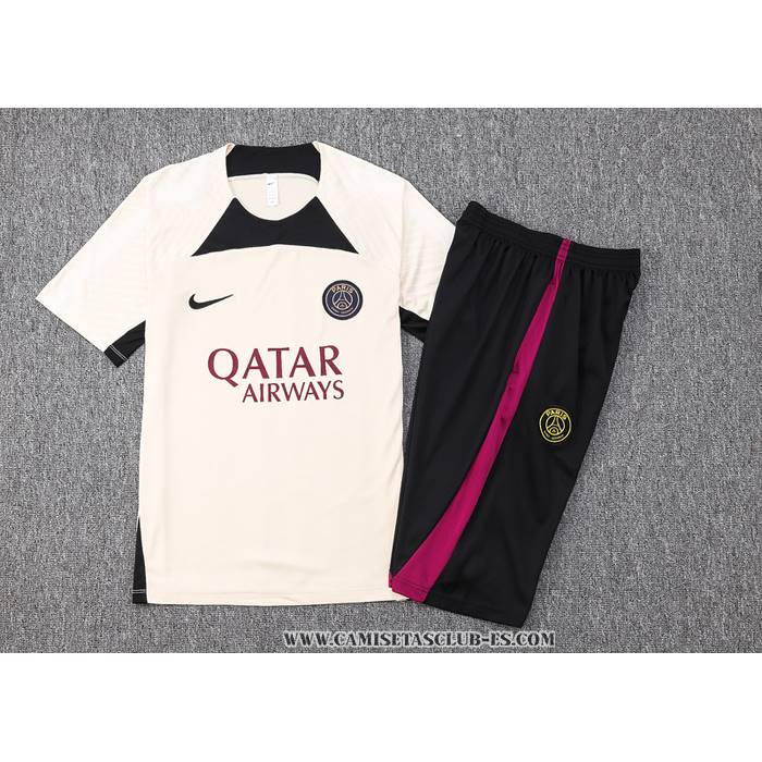 Chandal del Paris Saint-Germain 23-24 Manga Corta Albaricoque - Pantalon Corto